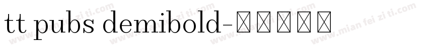tt pubs demibold字体转换